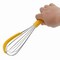 Silicone Whisk Set of 3 YELLOW Non-Scratch Non-Stick Kitchen Utensils.